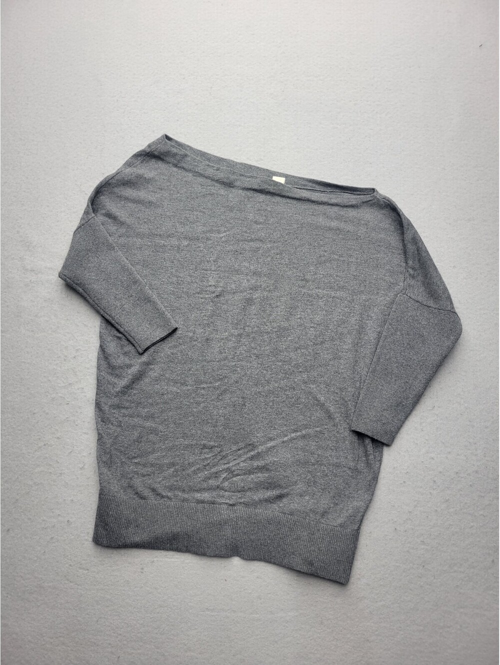 Moth Women's Sweater Size XS Grey Pullover 3/4 Sleeve Cotton Blend China